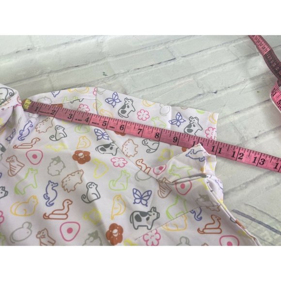 Fruits Basket Icons All Over Print Woven Top Button Up Womens Juniors Size M - Picture 9 of 12